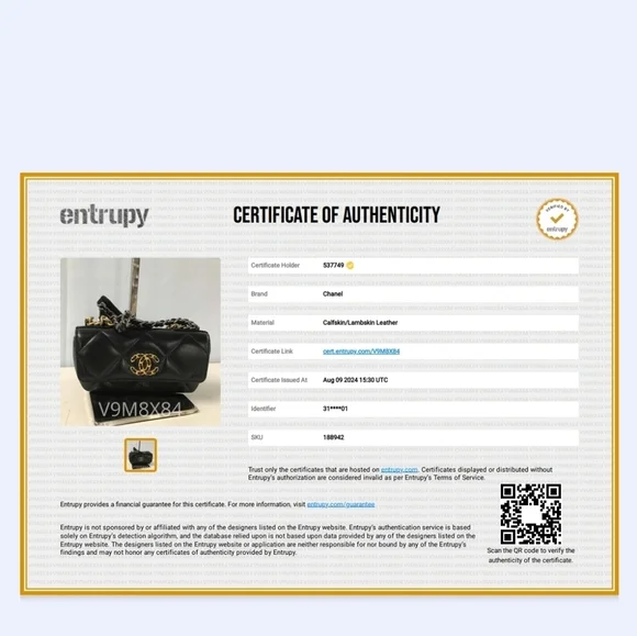 Chanel 19 Chain Shoulder Bag Glasses Case Gold X Silver Metal Fittings - Picture 12 of 12